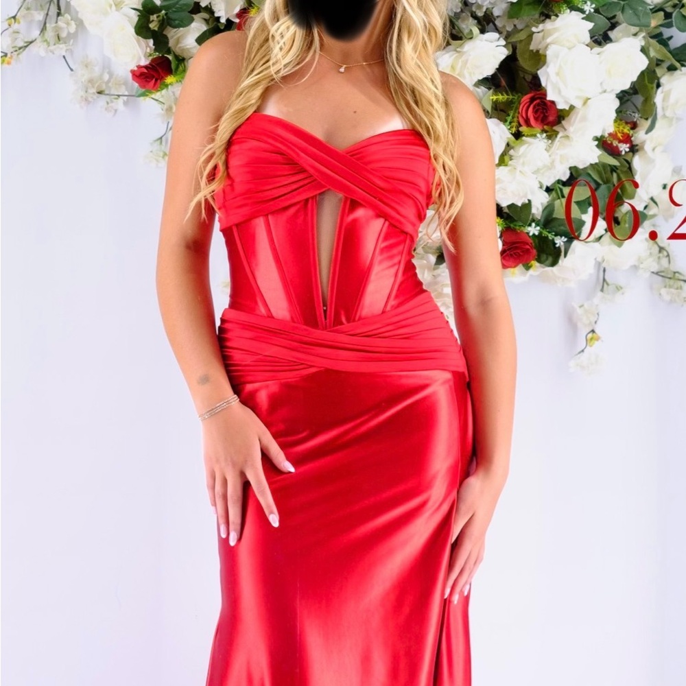 Sherrie Hill Authentic Red Corset Gown (Taylor Frankie Paul on Bachelorette)